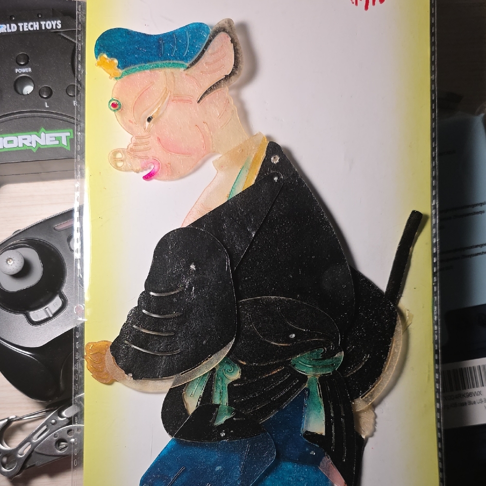 Shadow Show Hand Painted Leather Pig Lamping Shadow Show Chinese